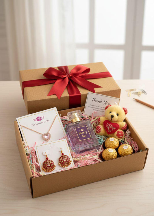 The Eternal Love Luxury Gift Hamper – Jewelry, Fragrance & Chocolates (Premium Collection)